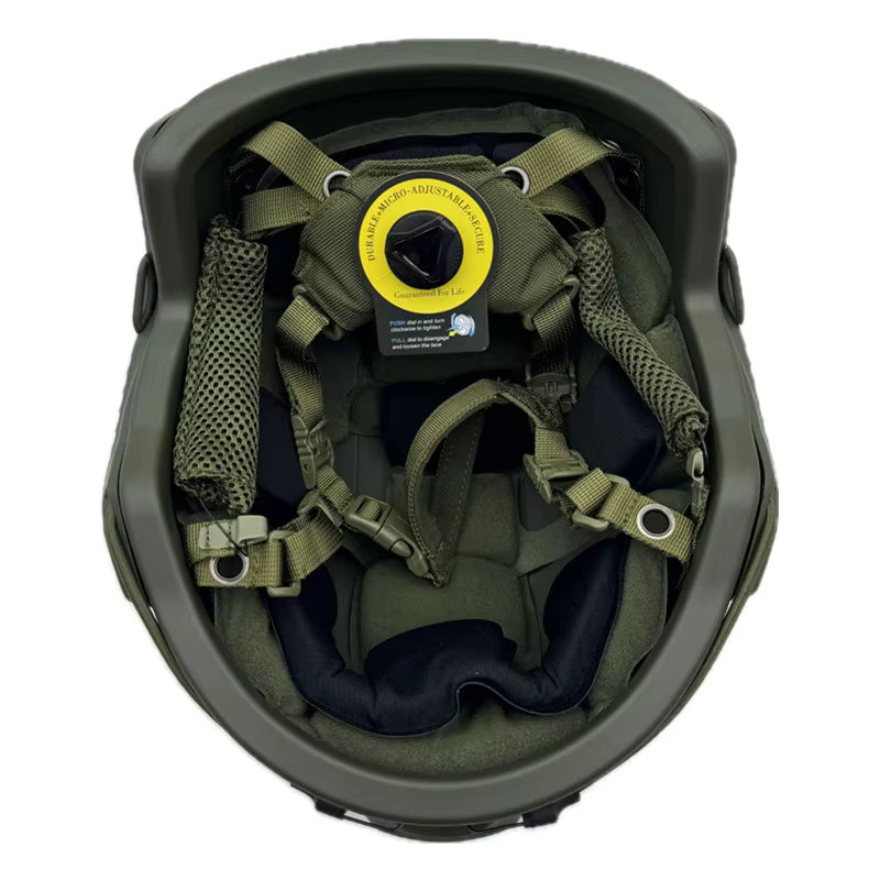 Casque Tactique Militaire – Modèle Haute Résistance avec Rails et Support NVG