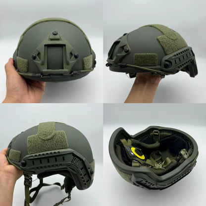 Casque Tactique Militaire – Modèle Haute Résistance avec Rails et Support NVG